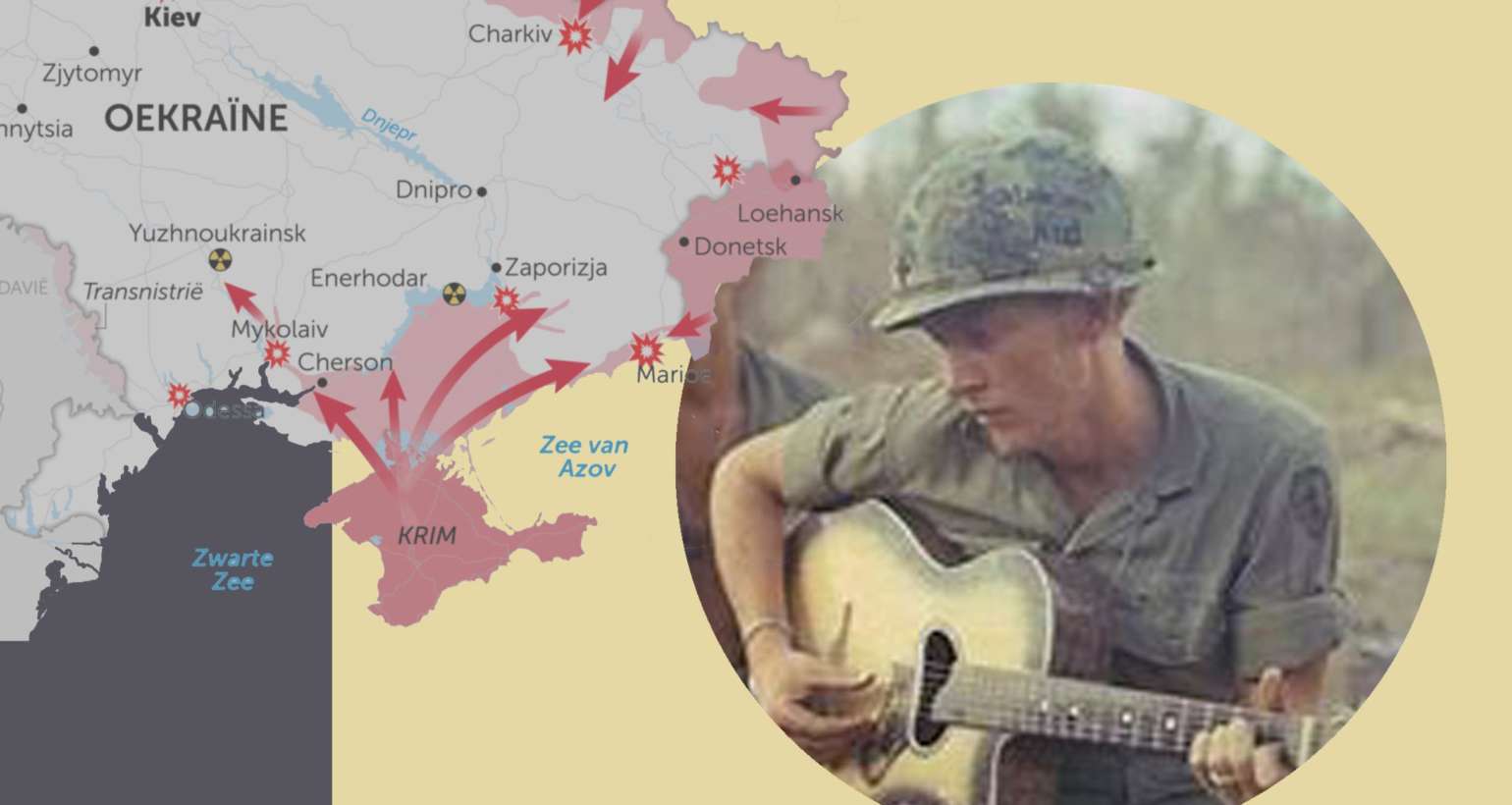 Leraren spelen muziek voor Oekraïne