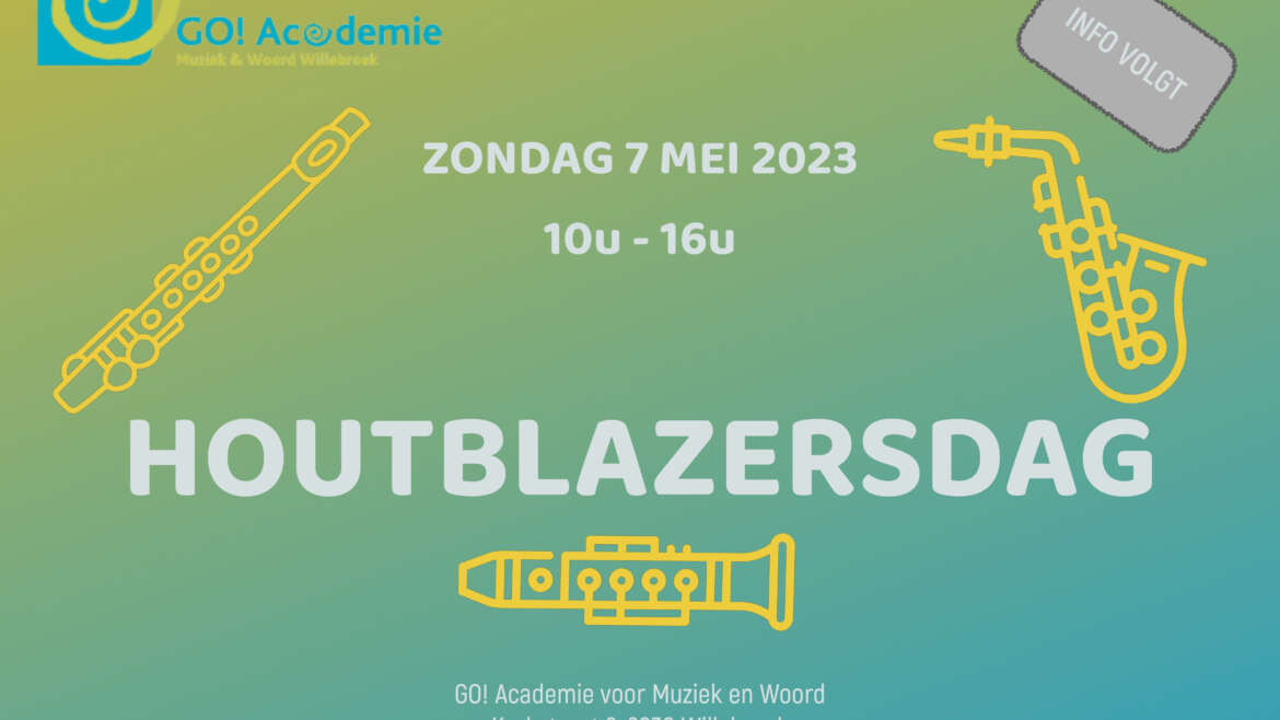 Zondag 7 mei: HOUTBLAZERSDAG 10u-16u